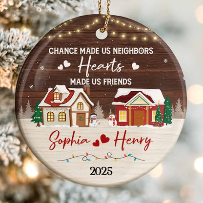 Chance Made Us Neighbors, Hearts Made Us Friends, Winter Scene