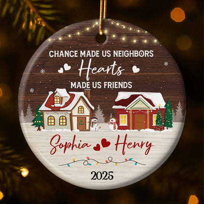 Chance Made Us Neighbors, Hearts Made Us Friends, Winter Scene