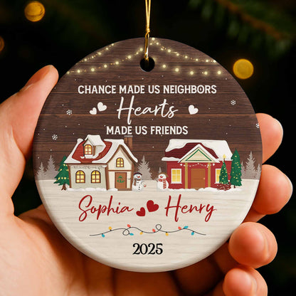 Chance Made Us Neighbors, Hearts Made Us Friends, Winter Scene