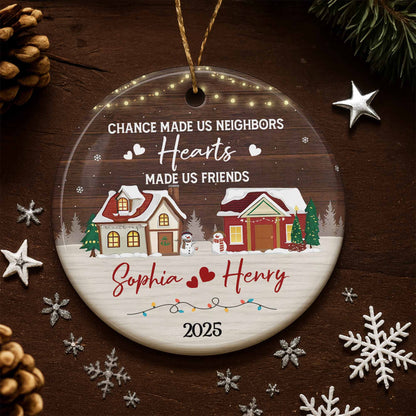 Chance Made Us Neighbors, Hearts Made Us Friends, Winter Scene