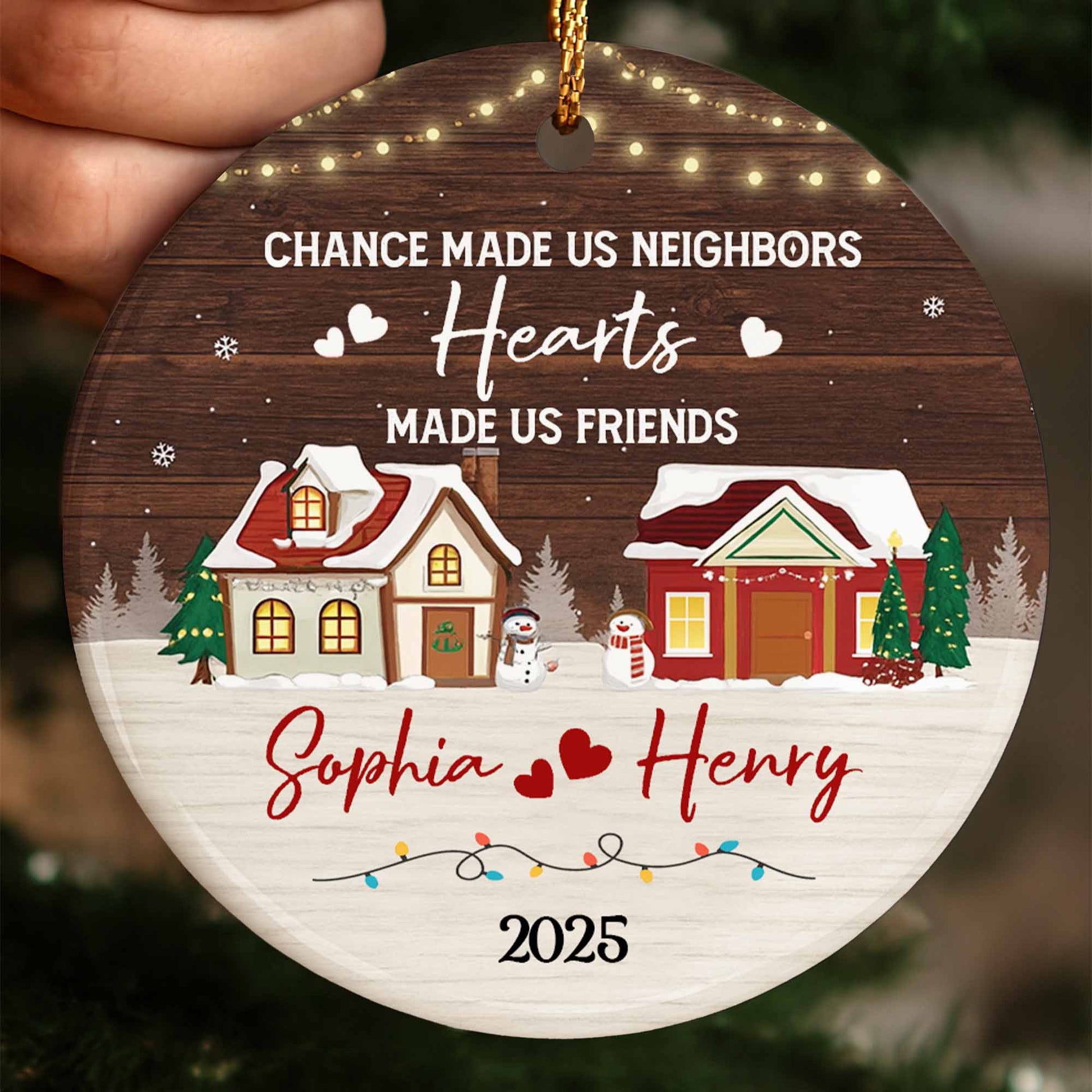 Chance Made Us Neighbors, Hearts Made Us Friends, Winter Scene