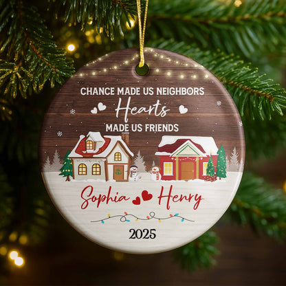 Chance Made Us Neighbors, Hearts Made Us Friends, Winter Scene