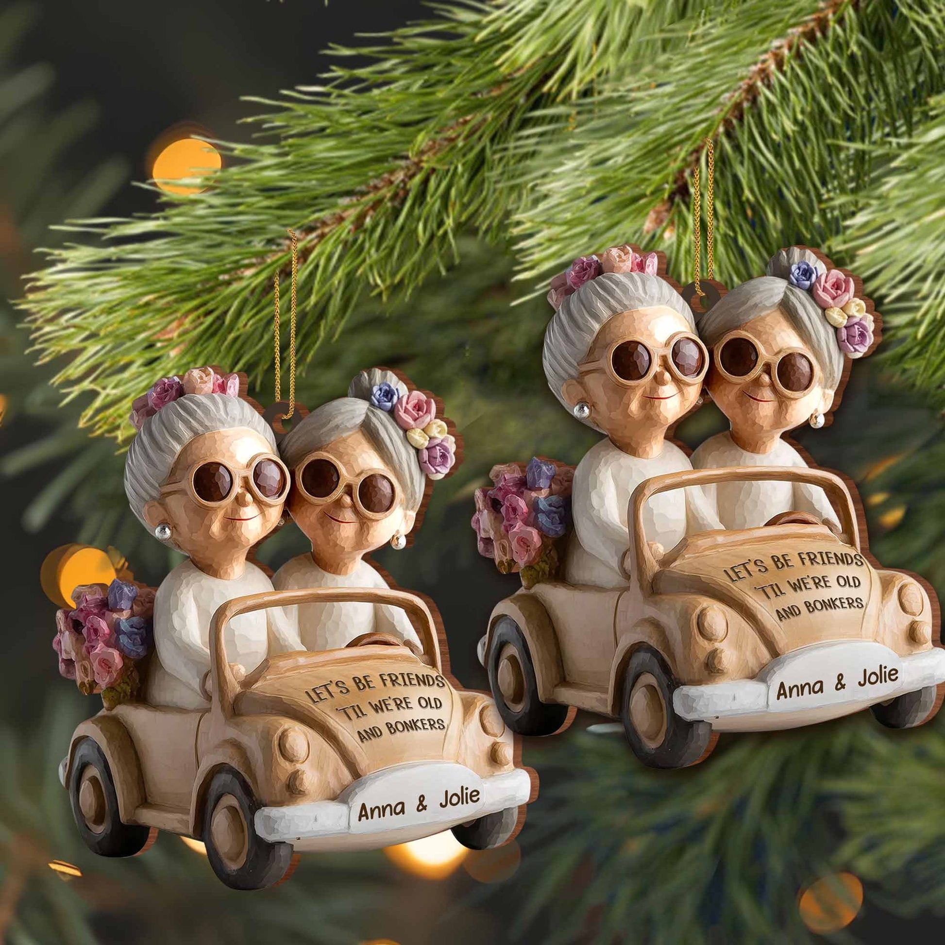 Let's Be Friends Til We're Old And Bonkers, Car And Flowers