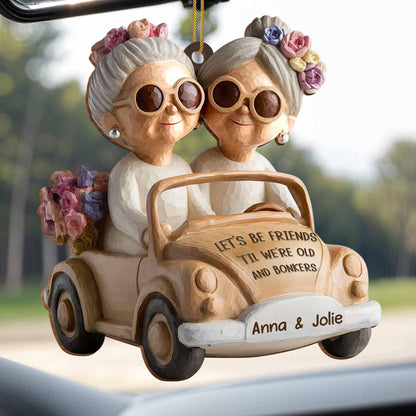 Let's Be Friends Til We're Old And Bonkers, Car And Flowers