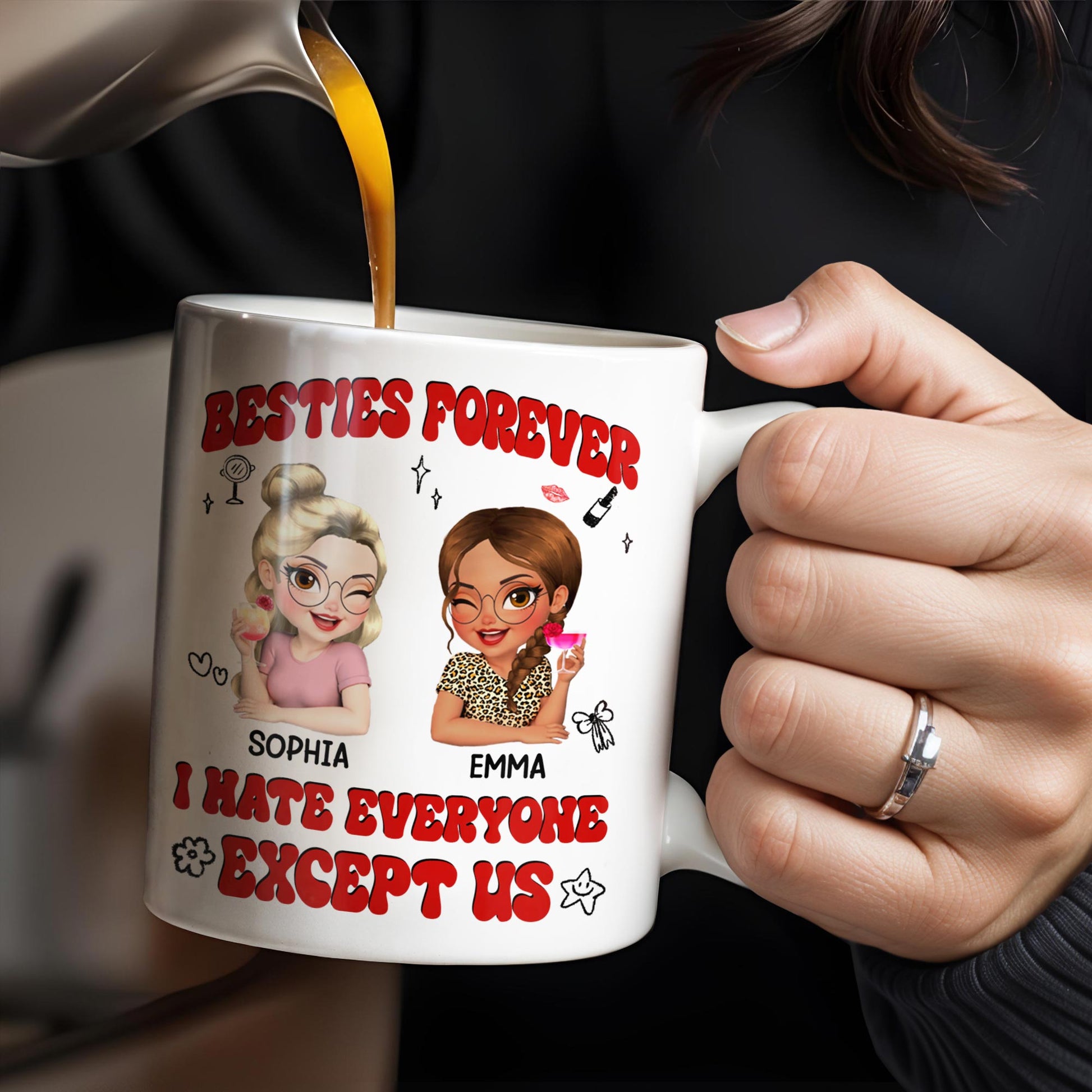 Besties Forever, I Hate Everyone Except Us, Ice Cream And Rose