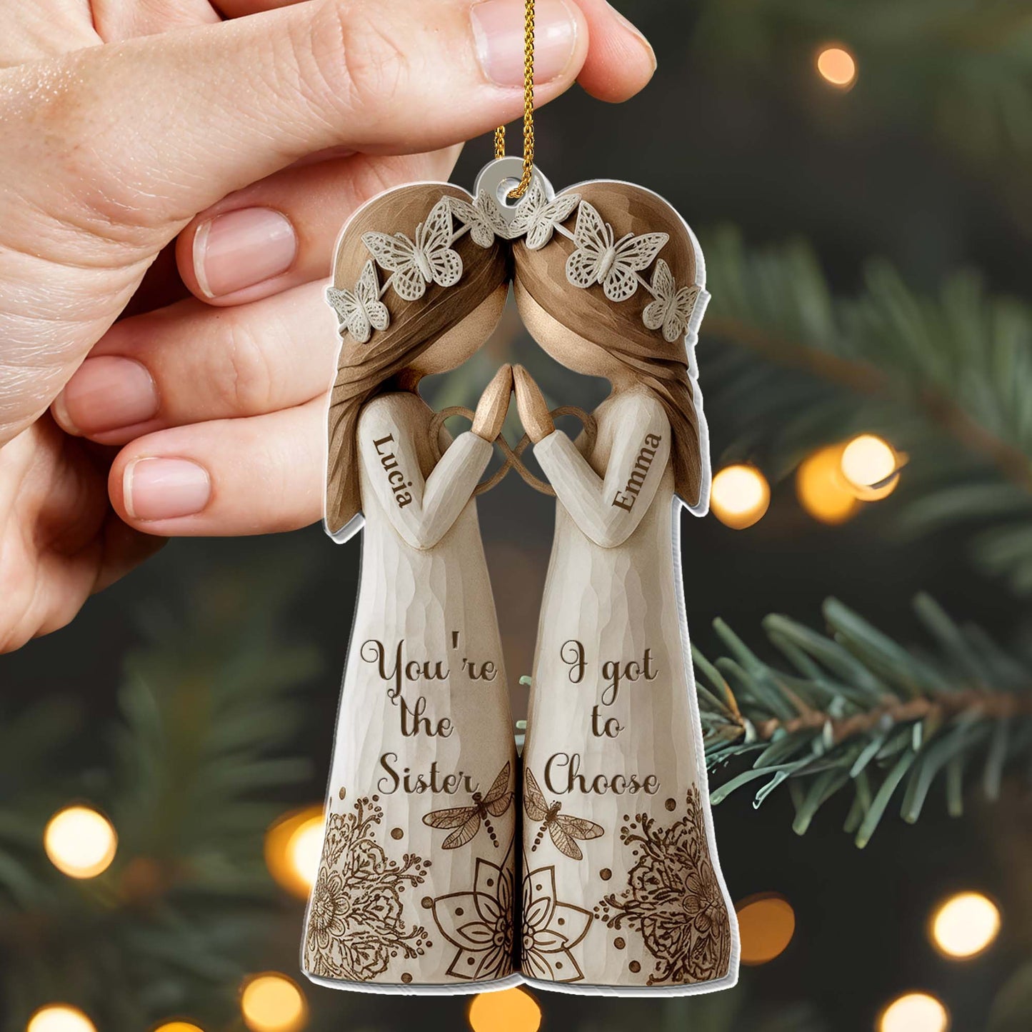 Friends For Ever Always & True With Butterflies And Floral Design