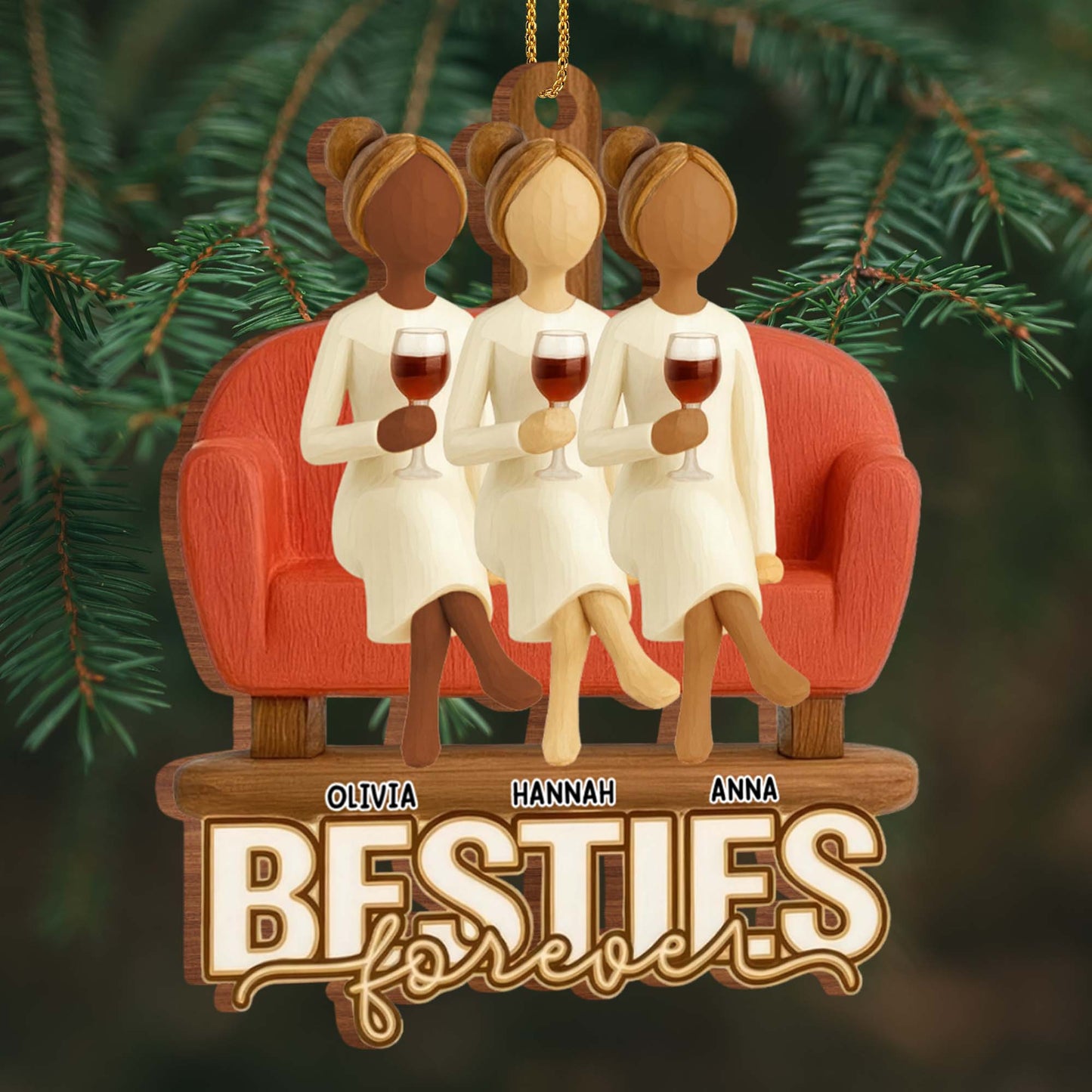 Besties Forever Celebrating With Wine