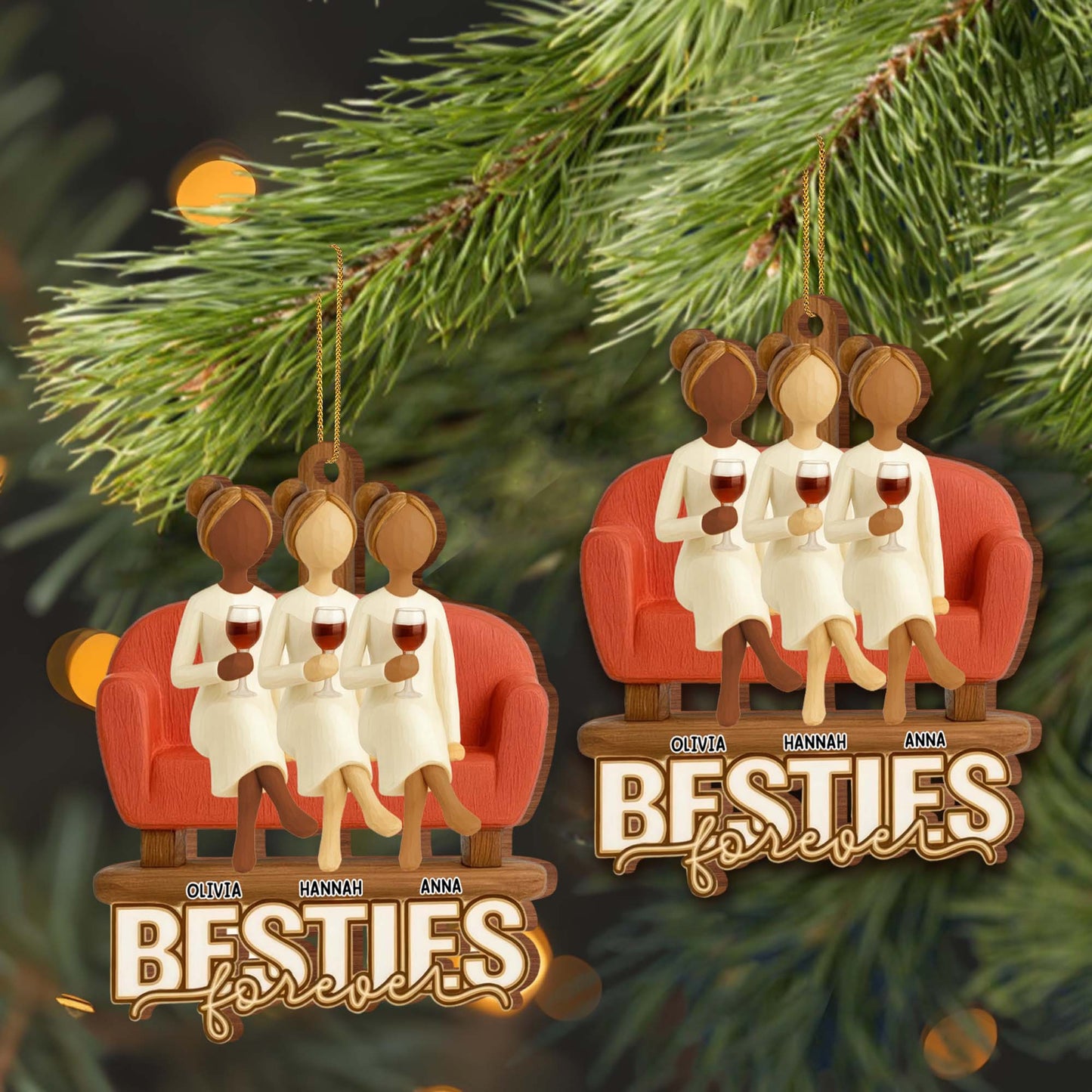 Besties Forever Celebrating With Wine