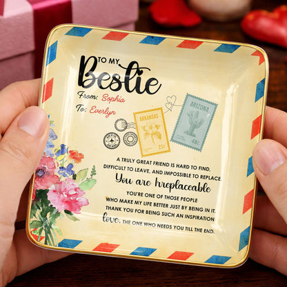 To My Bestie, A Truly Great Friend, Flowers Postage Stamps