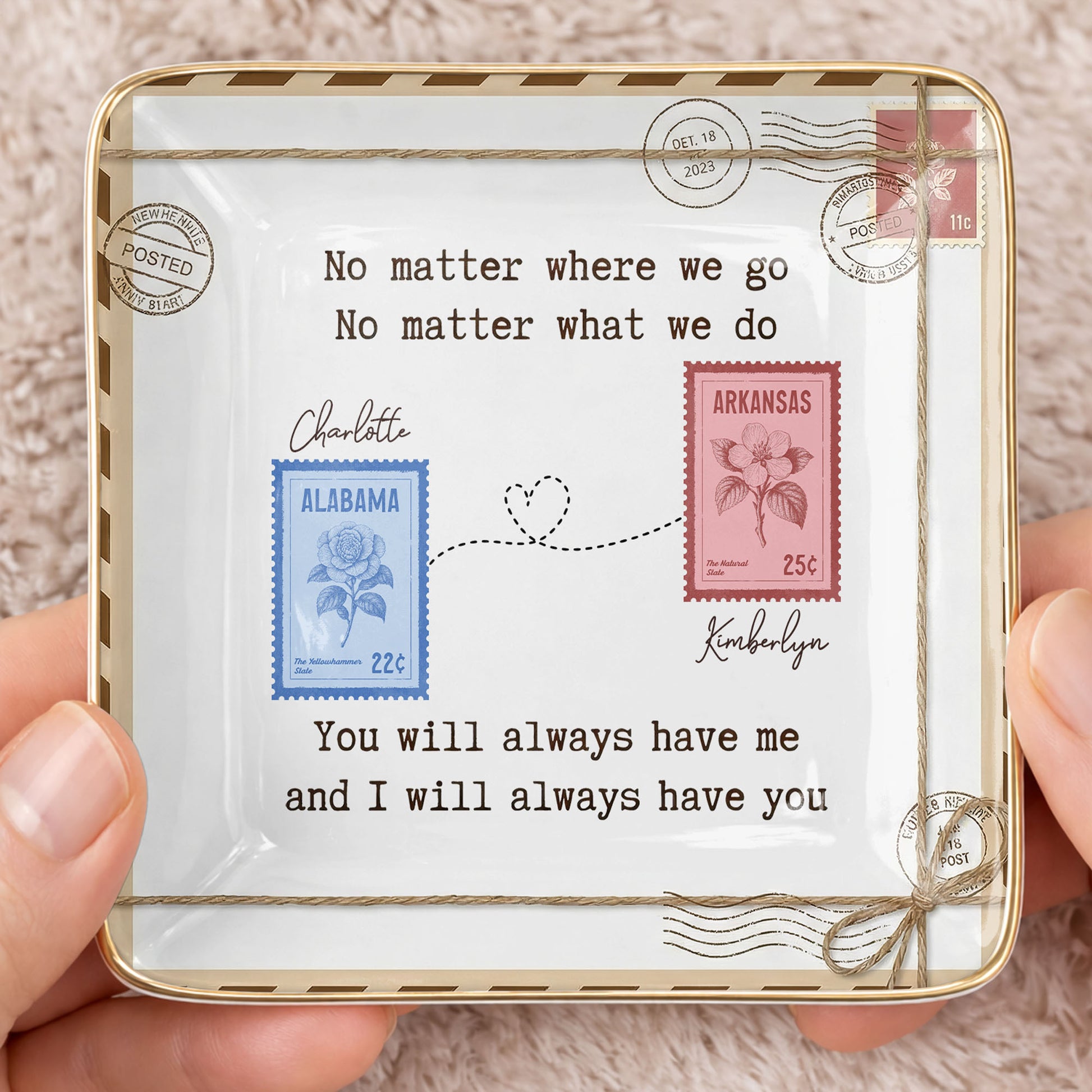 No Matter Where We Go Postage Stamp Design