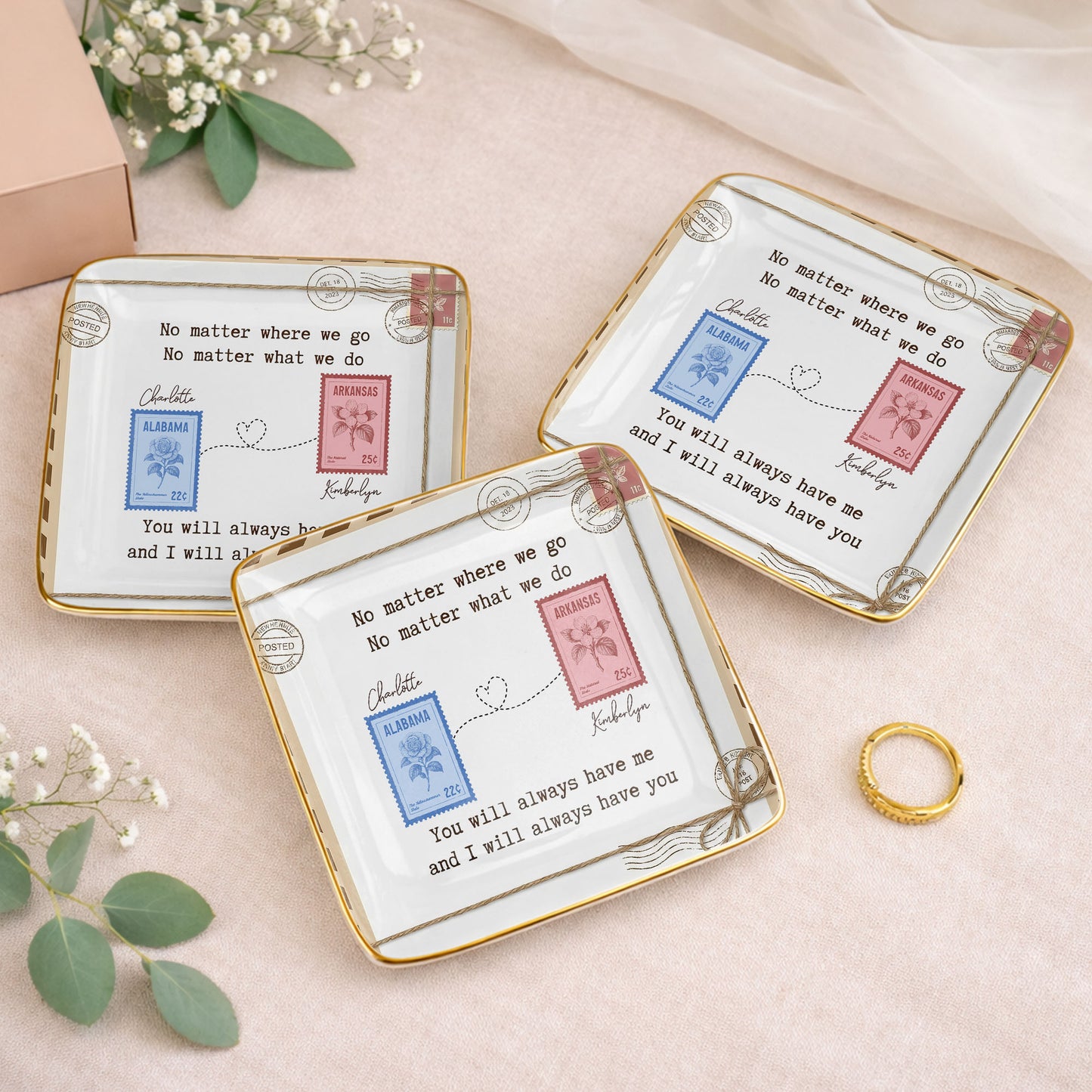 No Matter Where We Go Postage Stamp Design