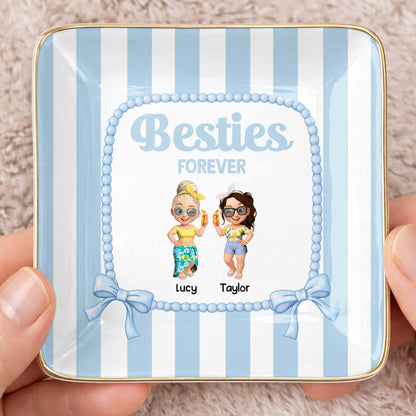 Besties Forever Cartoon-style Characters Jewelry Dish