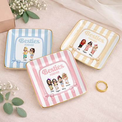 Besties Forever Cartoon-style Characters Jewelry Dish