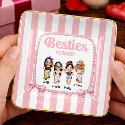 Besties Forever Cartoon-style Characters Jewelry Dish
