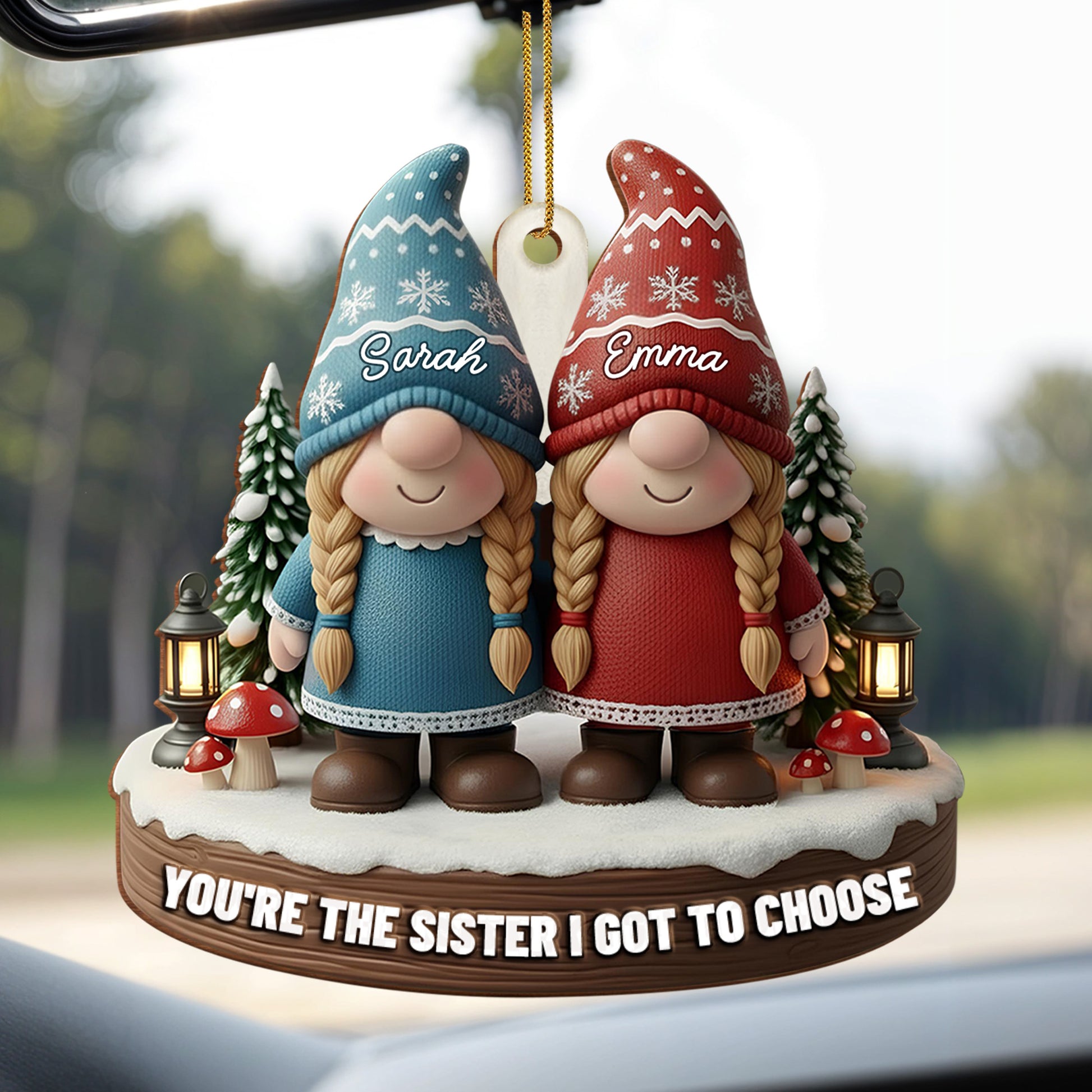 You're The Sister I Got To Choose, Featuring Gnomes And Snowflakes