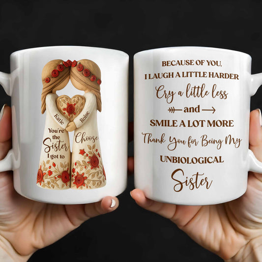 Thank You for Being My Unbiological Sister With Flowers