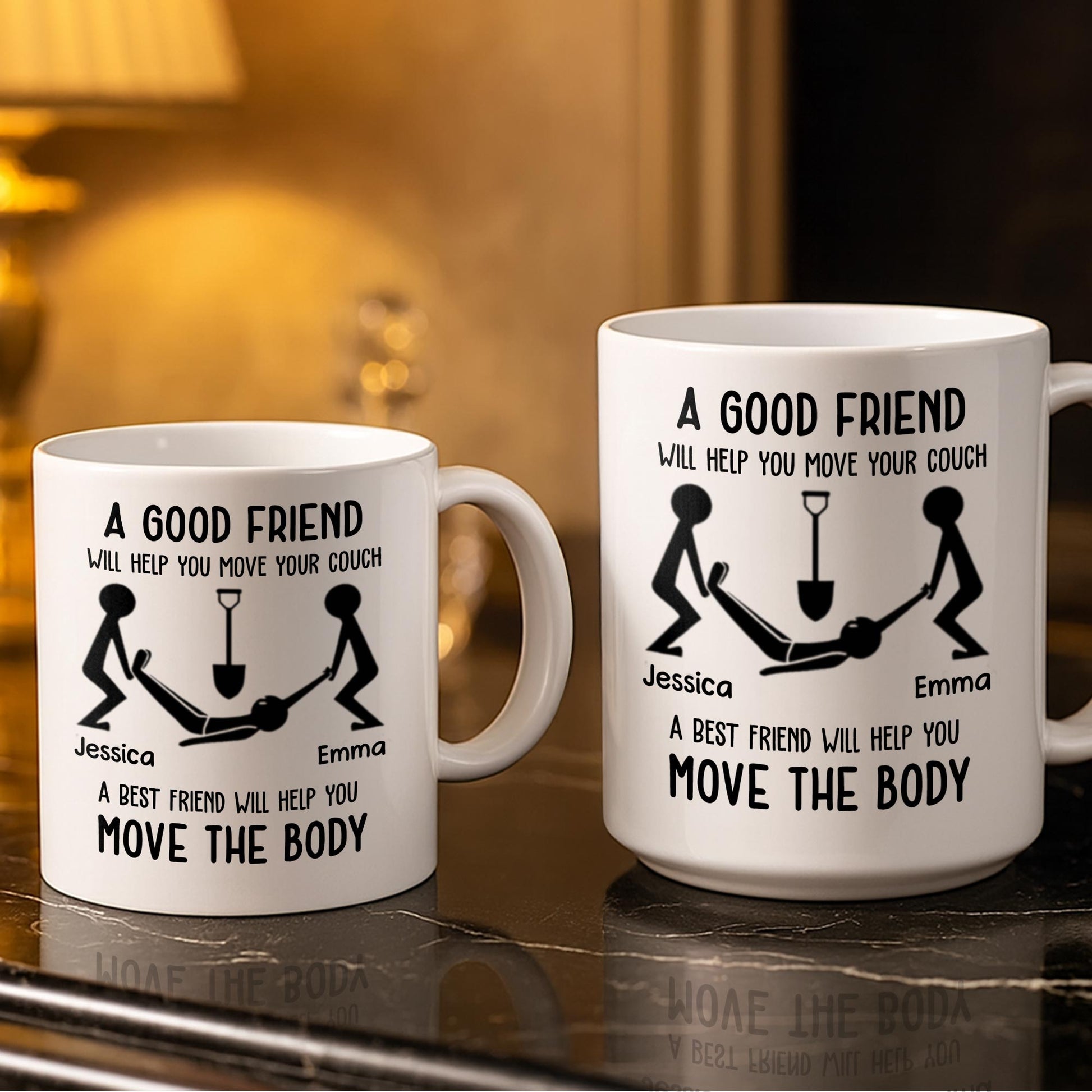 A Good Friend Will Help Move Your Couch, Stick Figures Design