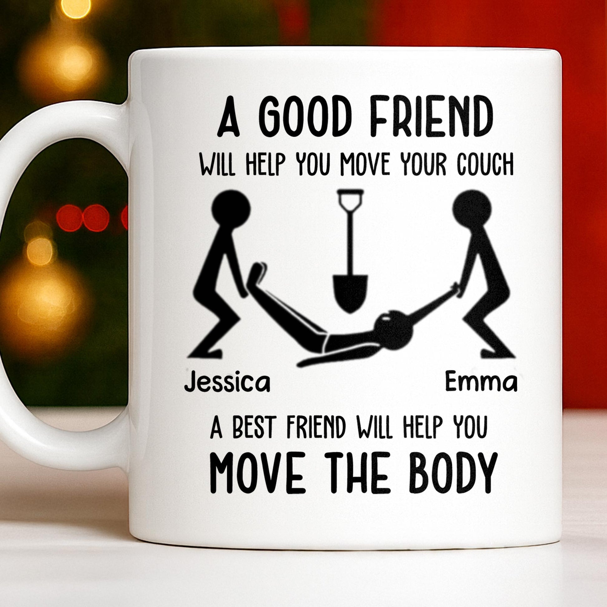 A Good Friend Will Help Move Your Couch, Stick Figures Design