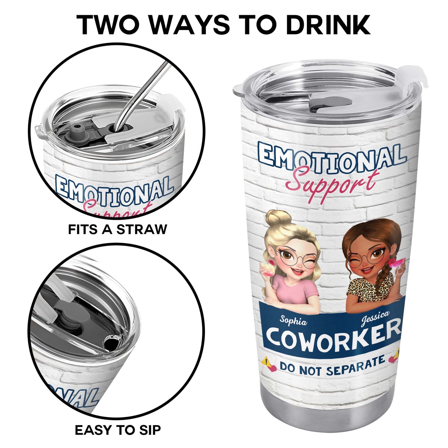 Emotional Support Coworker Tumbler