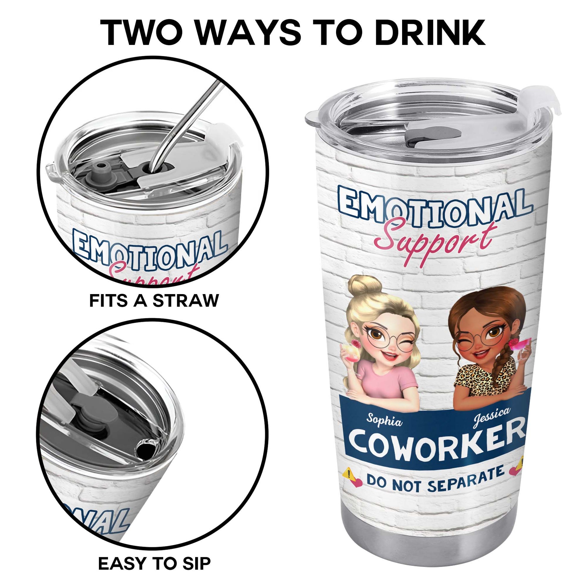 Emotional Support Coworker Tumbler