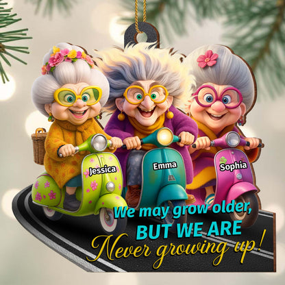 We May Grow Older But We Are Never Growing Up, Older Women, Scooters