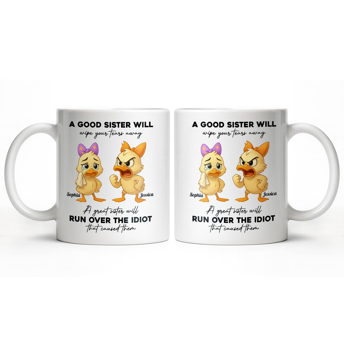 A Good Sister Will Wipe Your Tears Away With Cartoon Ducks