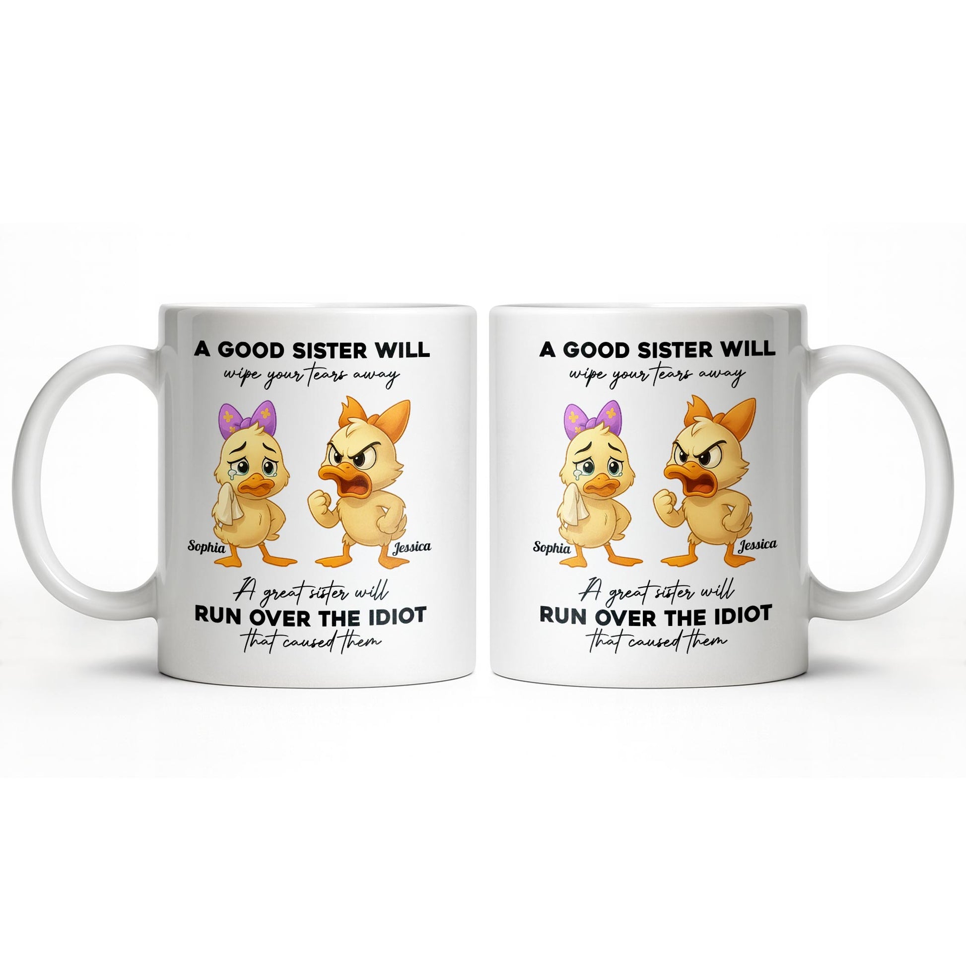 A Good Sister Will Wipe Your Tears Away With Cartoon Ducks