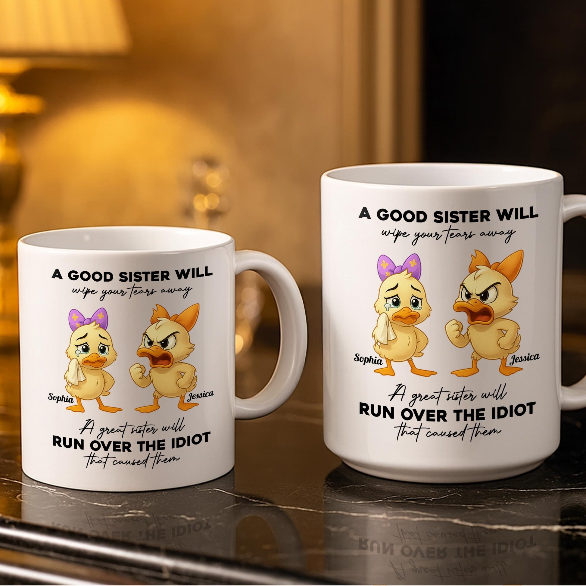 A Good Sister Will Wipe Your Tears Away With Cartoon Ducks