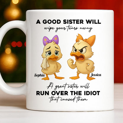 A Good Sister Will Wipe Your Tears Away With Cartoon Ducks