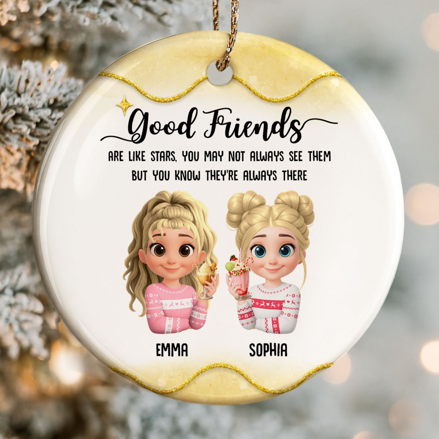Good Friends Are Like Stars, Girls With Christmas Sweaters