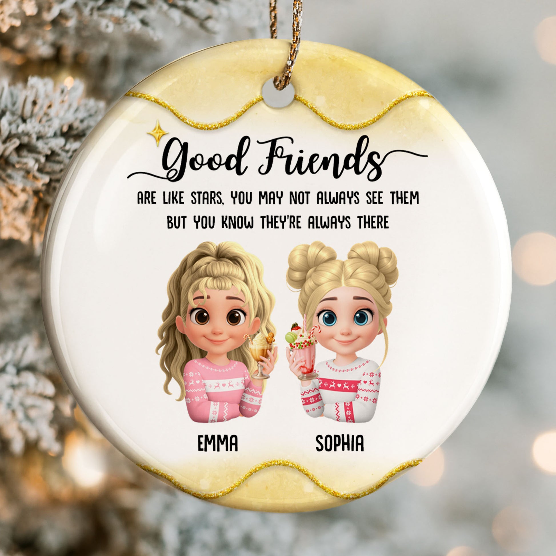Good Friends Are Like Stars, Girls With Christmas Sweaters