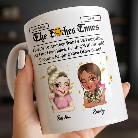 Celebrating Another Year Of Friendship And Laughter - Personalized Custom Coffee Mug - BST521_MG