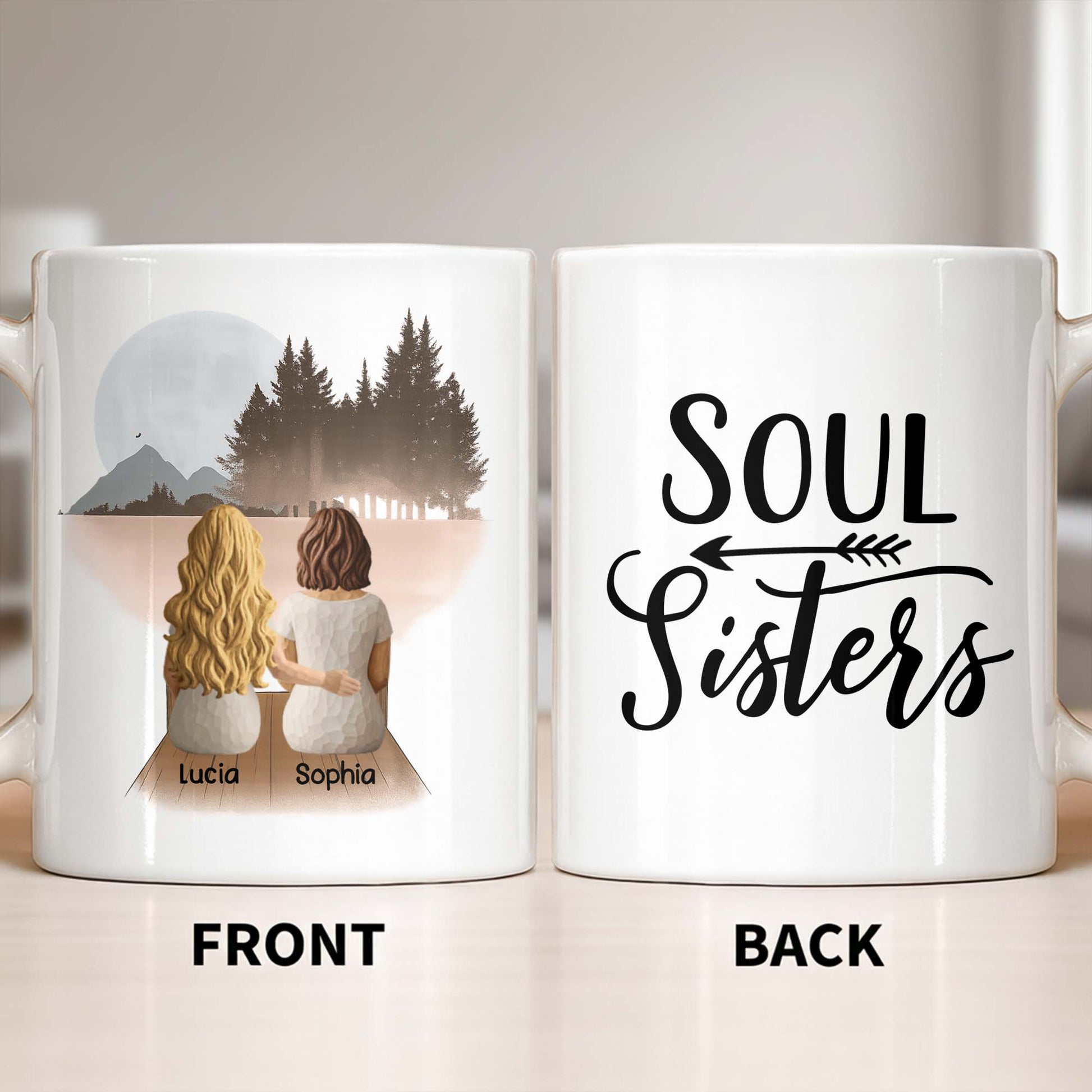 Soul Sisters With Two Women And Nature Background