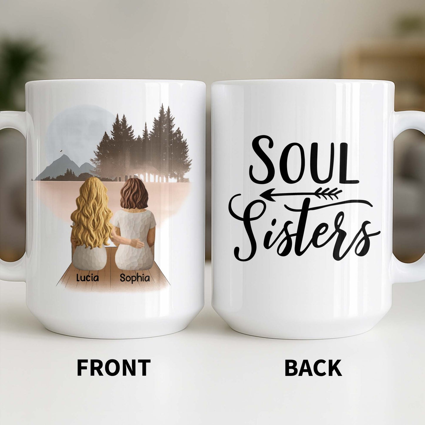Soul Sisters With Two Women And Nature Background