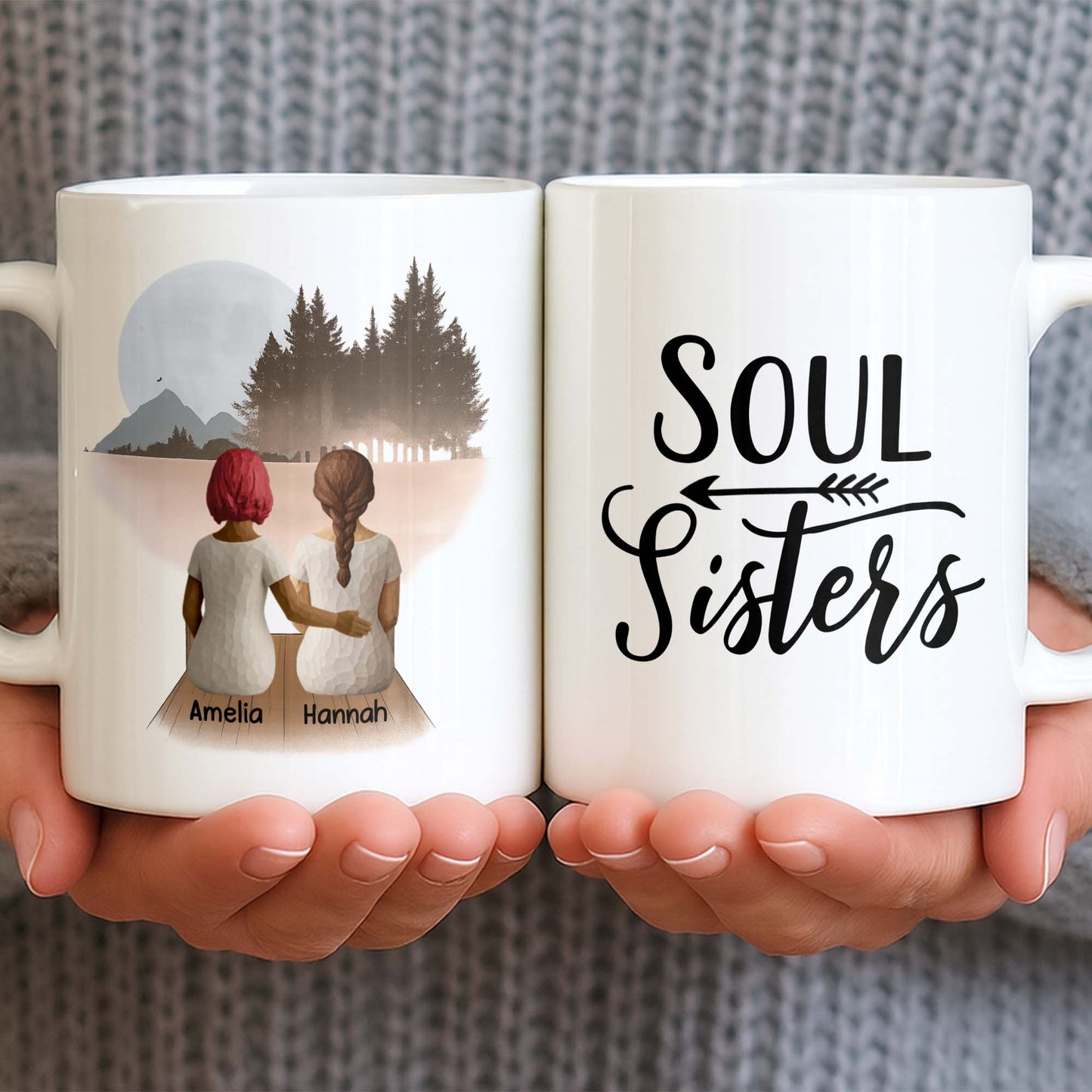 Soul Sisters With Two Women And Nature Background