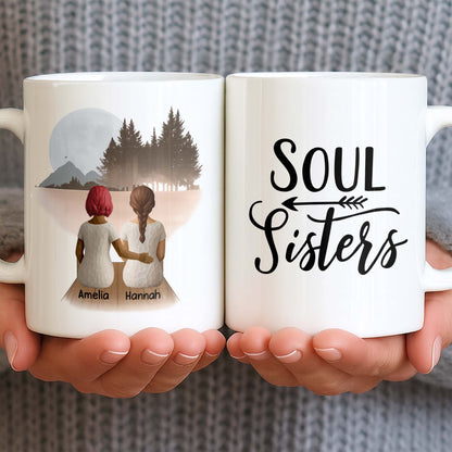 Soul Sisters With Two Women And Nature Background