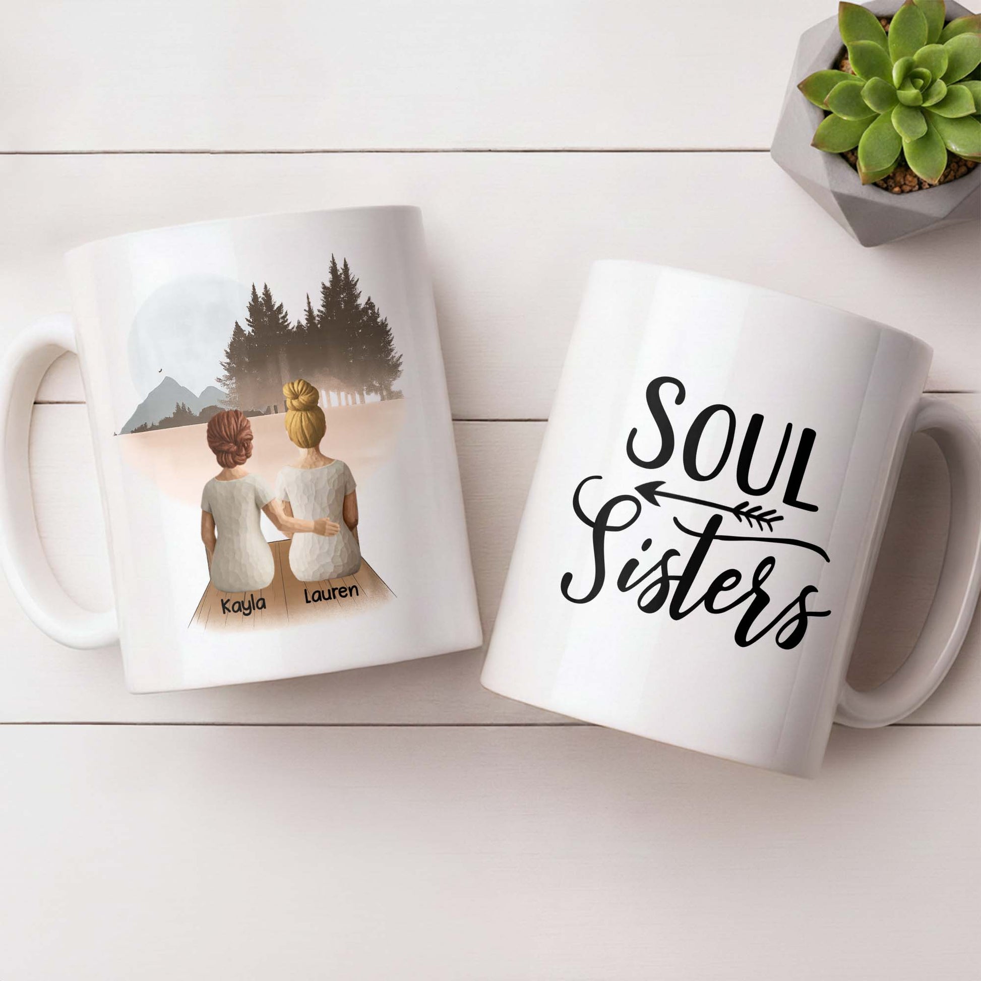 Soul Sisters With Two Women And Nature Background