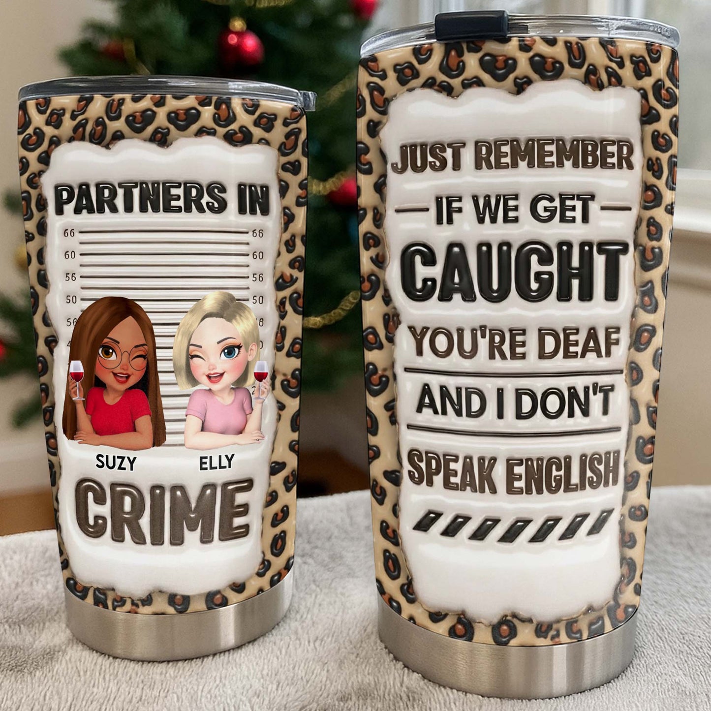 Partners In Crime, Just Remember If We Get Caught, Cartoon Characters, Leopard Print