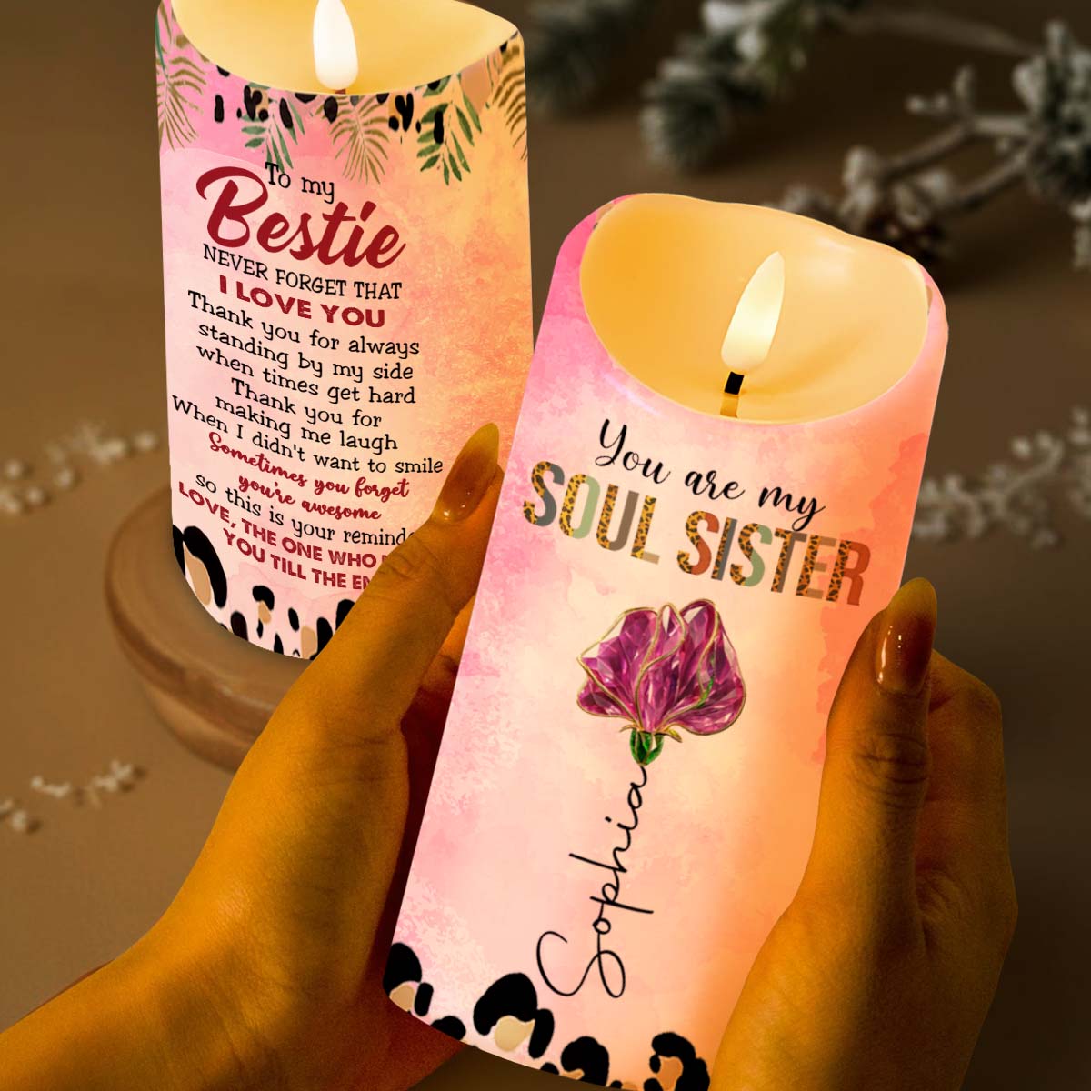 You Are My Soul Sister, To My Bestie, Paws And Flower