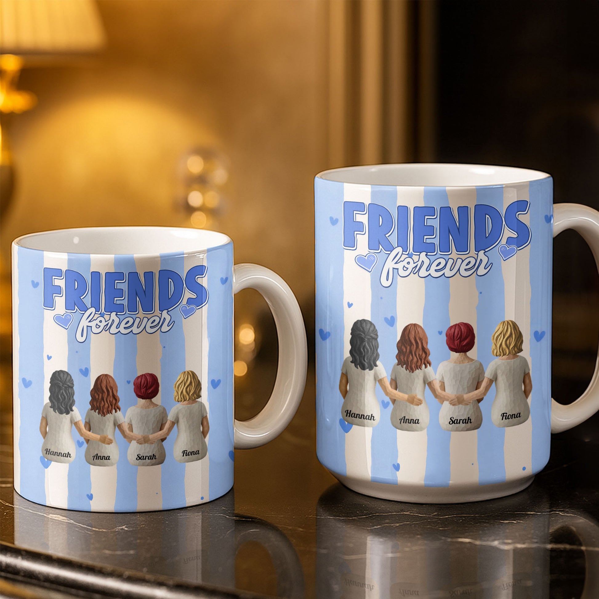 Sisters Forever Hearts And Love Design