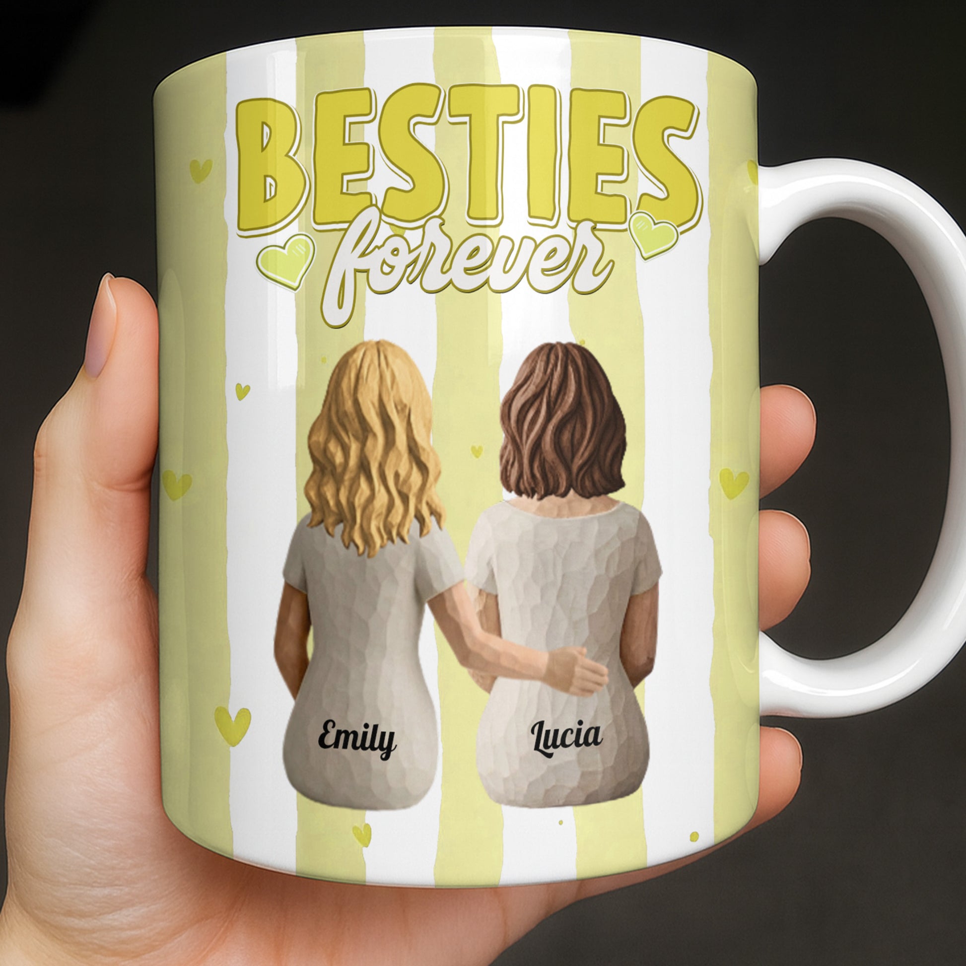 Sisters Forever Hearts And Love Design