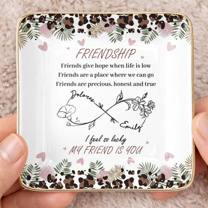 Friends Give Hope When Life Is Low, Flowers and Hearts Design