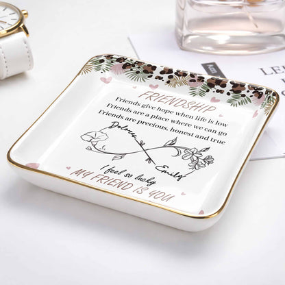 Friends Give Hope When Life Is Low, Flowers and Hearts Design