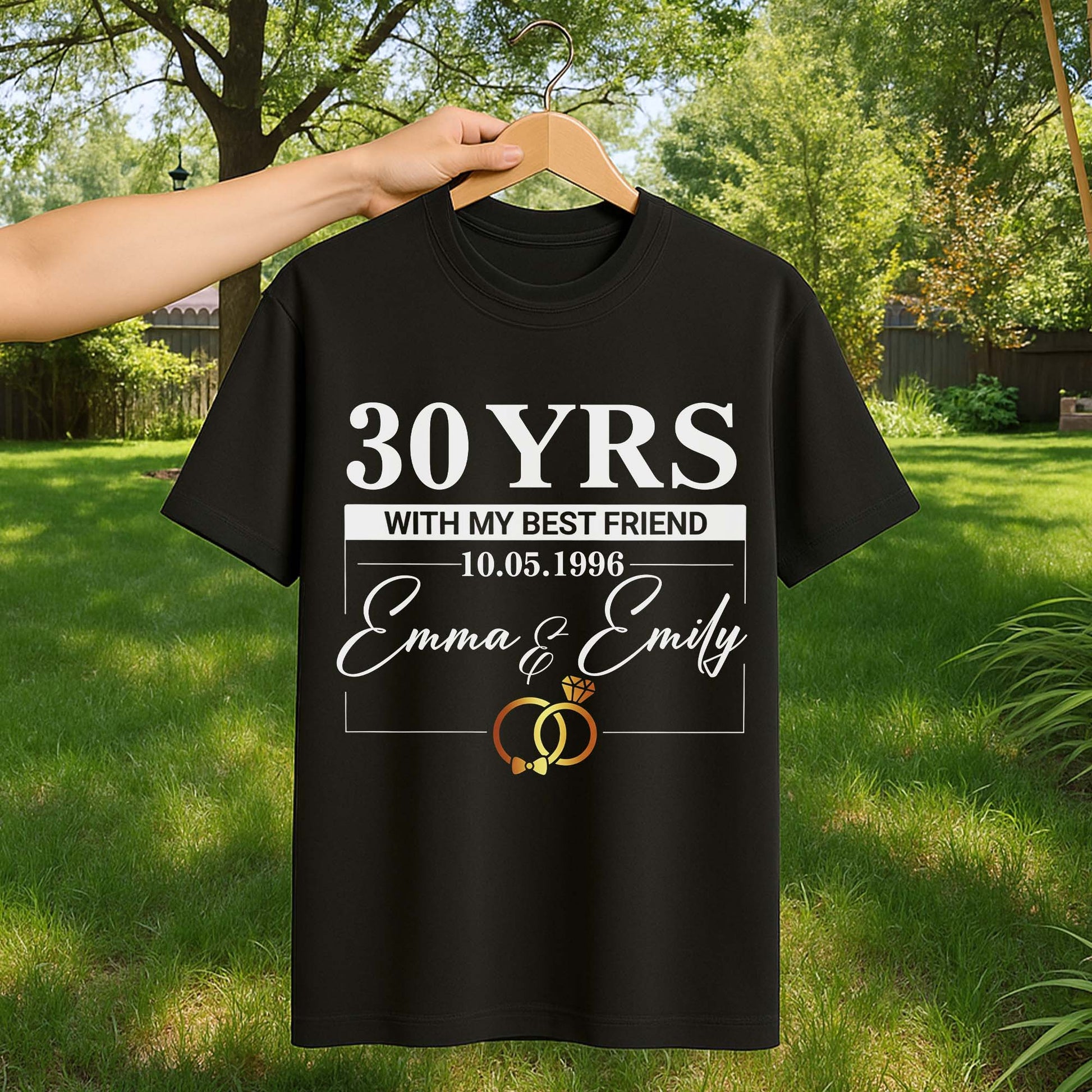 With My Best Friend, Rings And Elegant Script