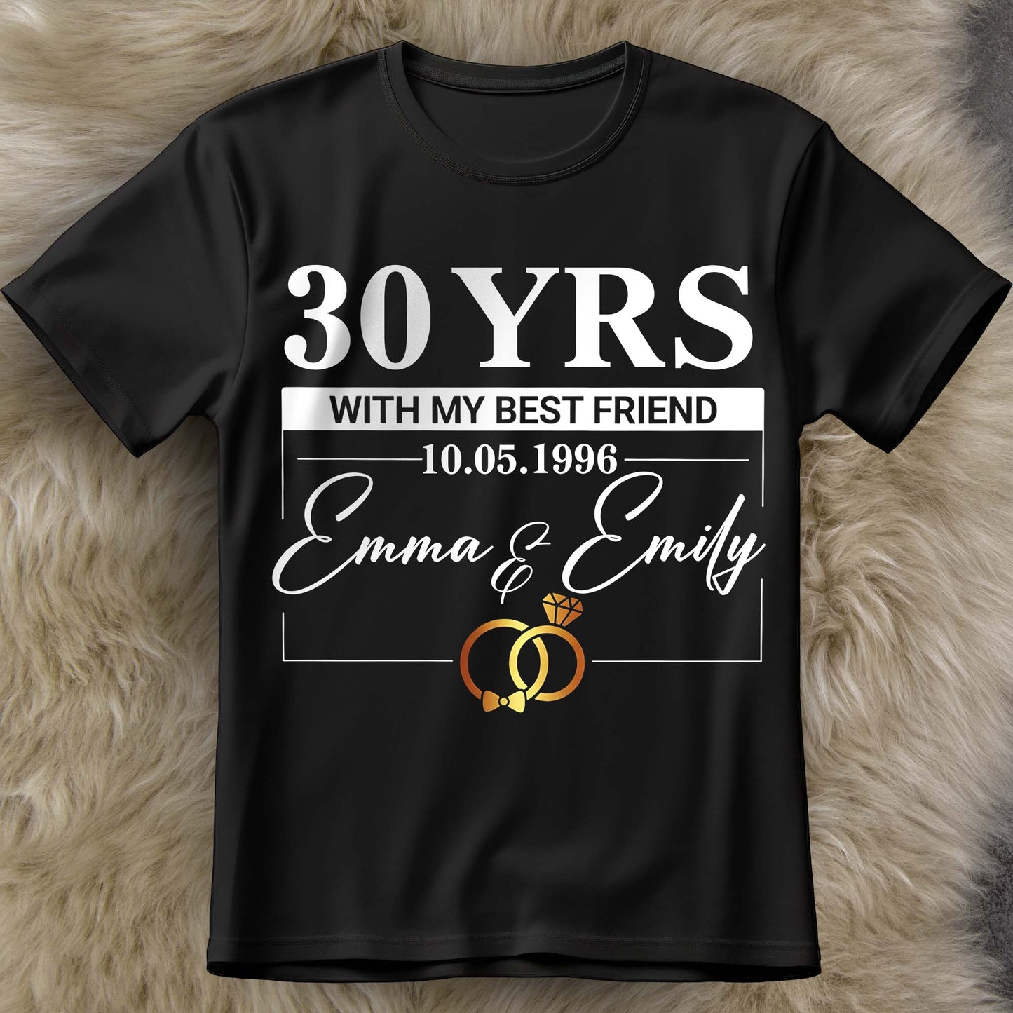 With My Best Friend, Rings And Elegant Script