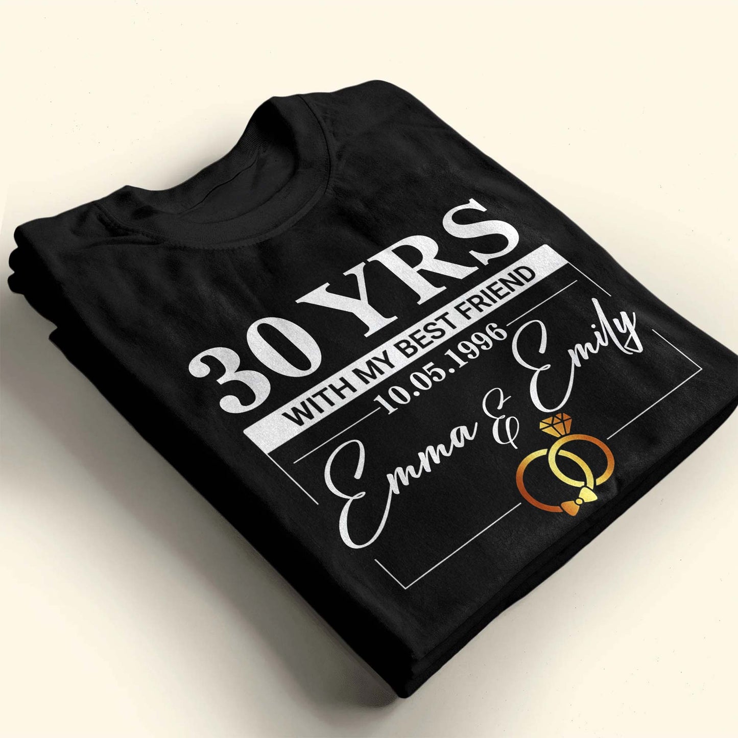 With My Best Friend, Rings And Elegant Script