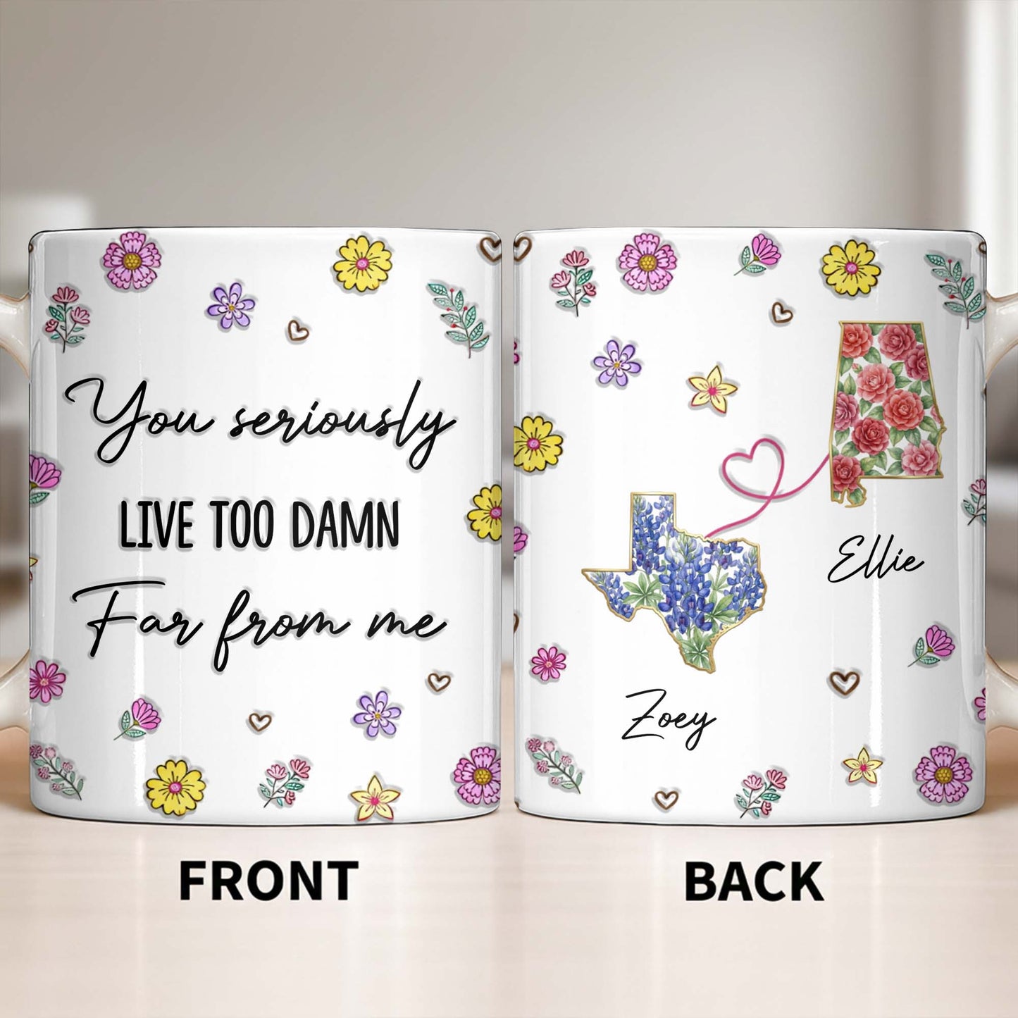 You Seriously Live Too Damn Far From Me, Flowers And Heart