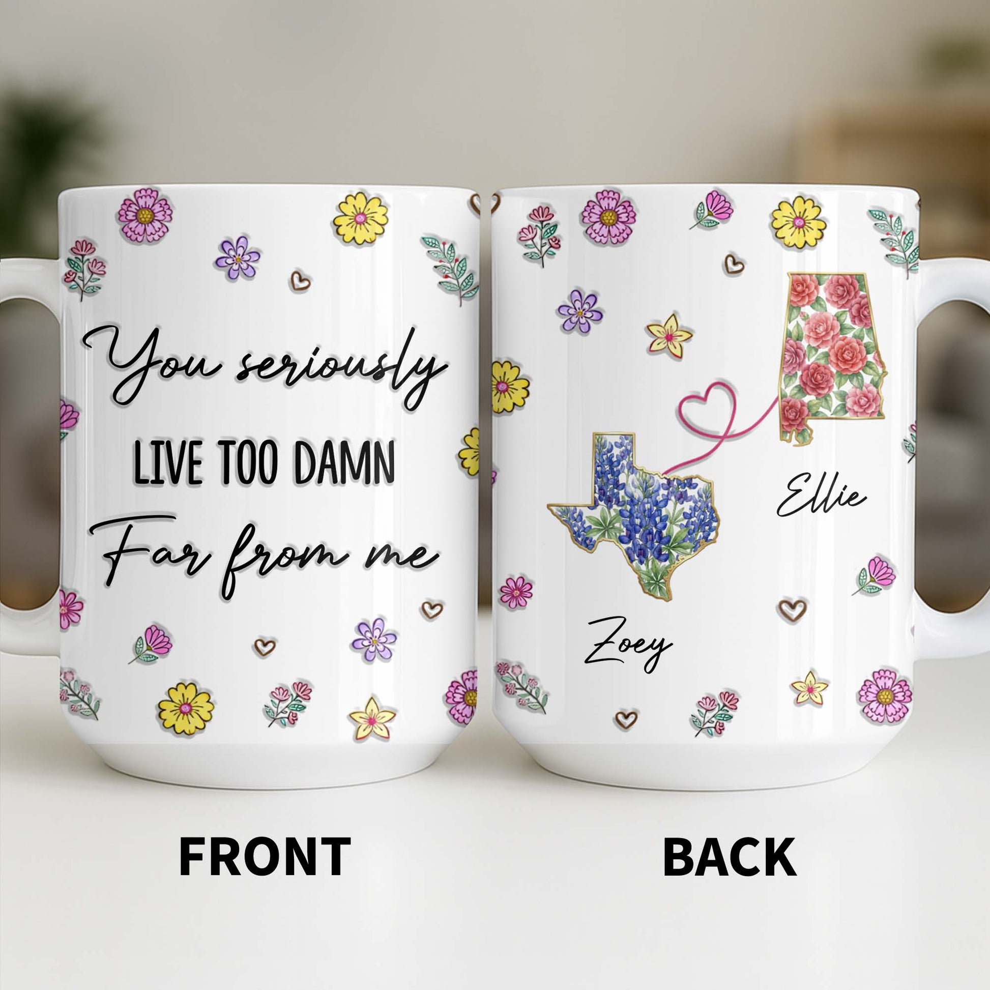 You Seriously Live Too Damn Far From Me, Flowers And Heart