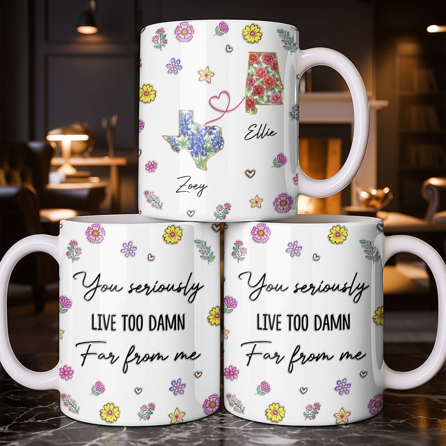 You Seriously Live Too Damn Far From Me, Flowers And Heart