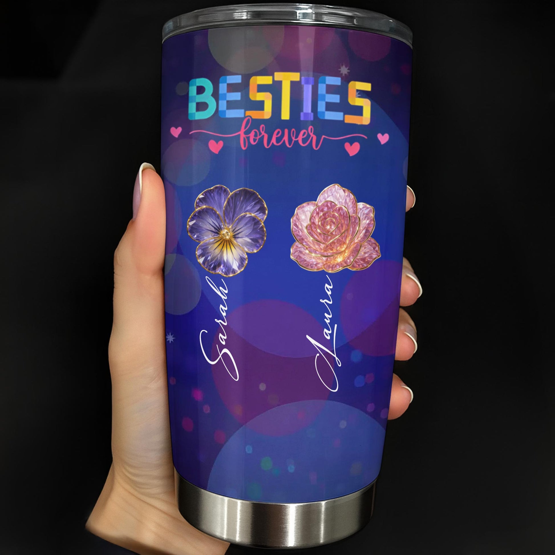 To My Best Friend, Flowers, Hearts, And Stars